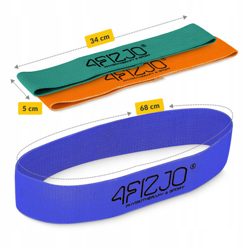 Резинка для фитнеса  4FIZJO Flex Band 3 шт 1-15 кг Mix - фото №5